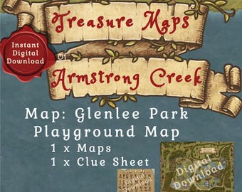 Armstrong Creek Glenlee Park (Charlemont) Mappa del tesoro 1 X Mappa e 1 X Foglio indizio