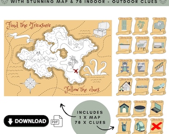 School Holiday Pirate Map & Clues, Kids party activity, Pirate Map, Instant download, Fun Maps, Treasure Hunt Map, Pirate Party Theme