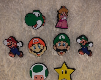 Mario croc charms