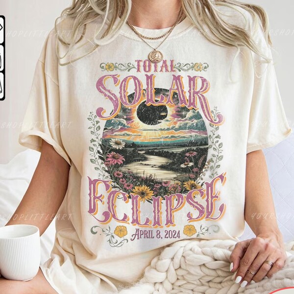 Total Solar Eclipse Shirt 2024 Solar Eclipse Tshirt, Celestial Shirt, April 8th 2024 Shirt, Eclipse Event 2024 Shirt