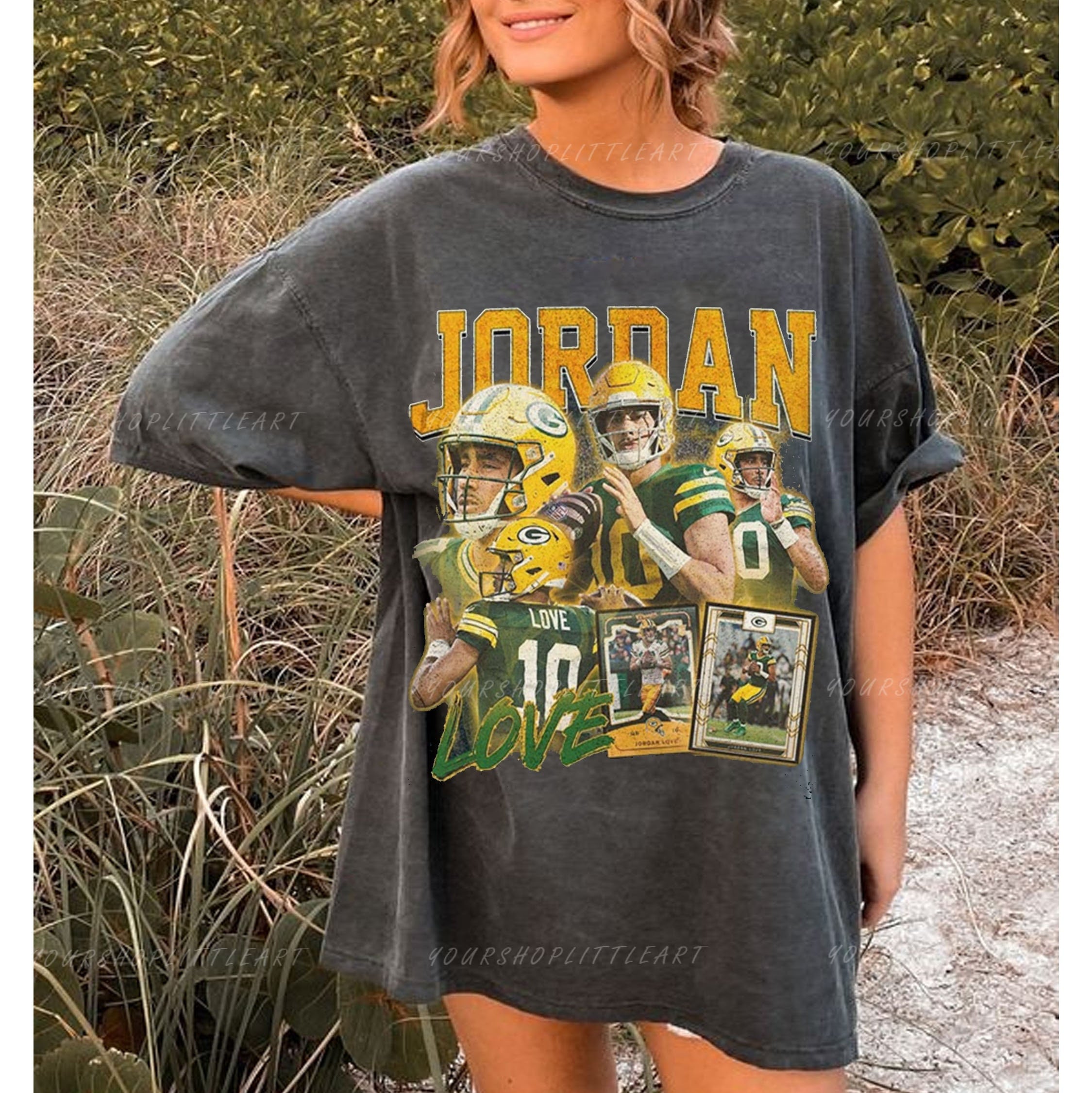 Jordan Love Vintage 90s Graphic Style T shirt Football Fans T
