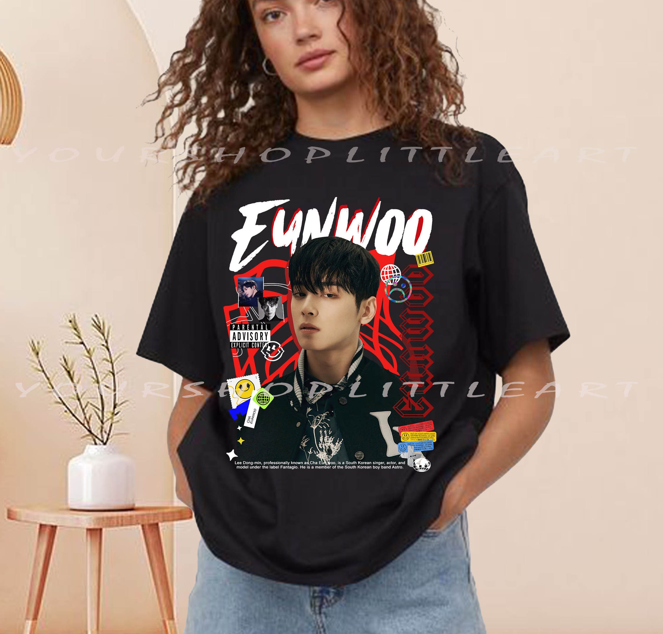 Cha Eun-woo Shirt Merchandise Vintage Bootleg Astro Kpop True