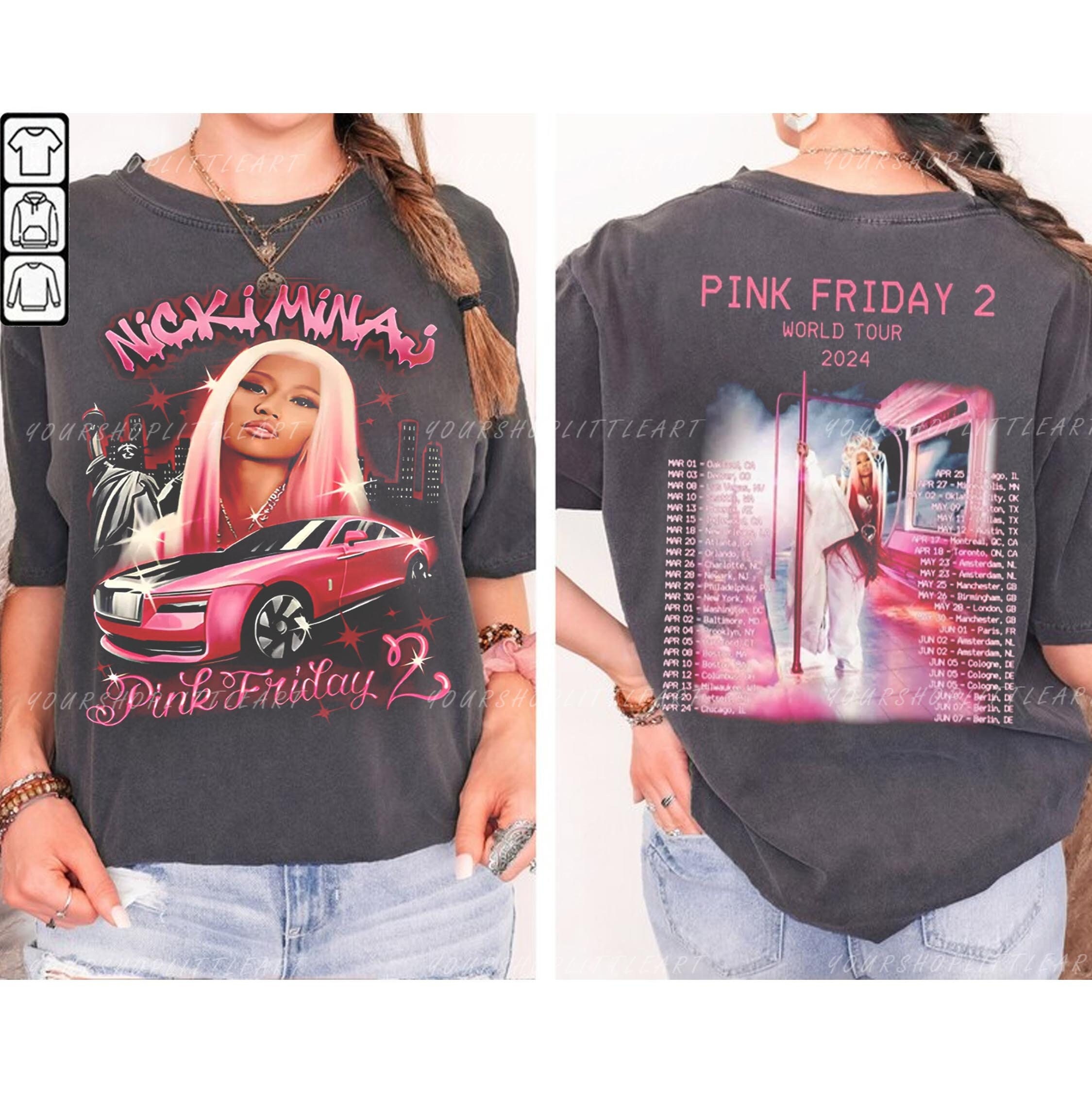 Vintage Nicki Minaj Pink Friday 2 Album 2024 Merch, Nicki Minaj Tour 2024 Shirt