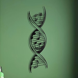 Dna Musical Metal Wall Art, Mother’s Day Gift, Music Room Decoration,  Contemporary Wall Art, Music Notes Wall Art, Music Lover Gift