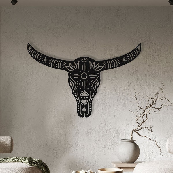 Metal Bull Wall Art Etsy