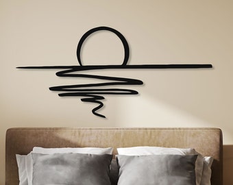 SUN SPARKLE, Arte de pared de metal, Regalo para mamá, Decoración del hogar, Decoración de la pared del sol, Arte de la pared del amanecer, Diseño de interiores, Regalo de inauguración de la casa, Decoración sobre la cama