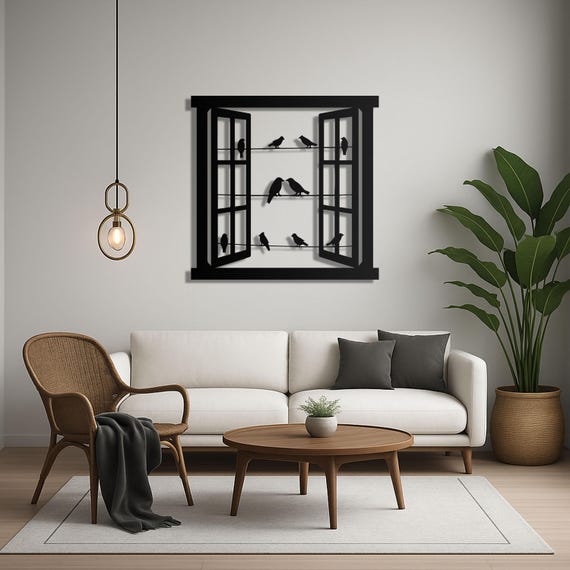 XIAOYAYA Arte da Parete in Metallo - Decorazione da Parete per Il