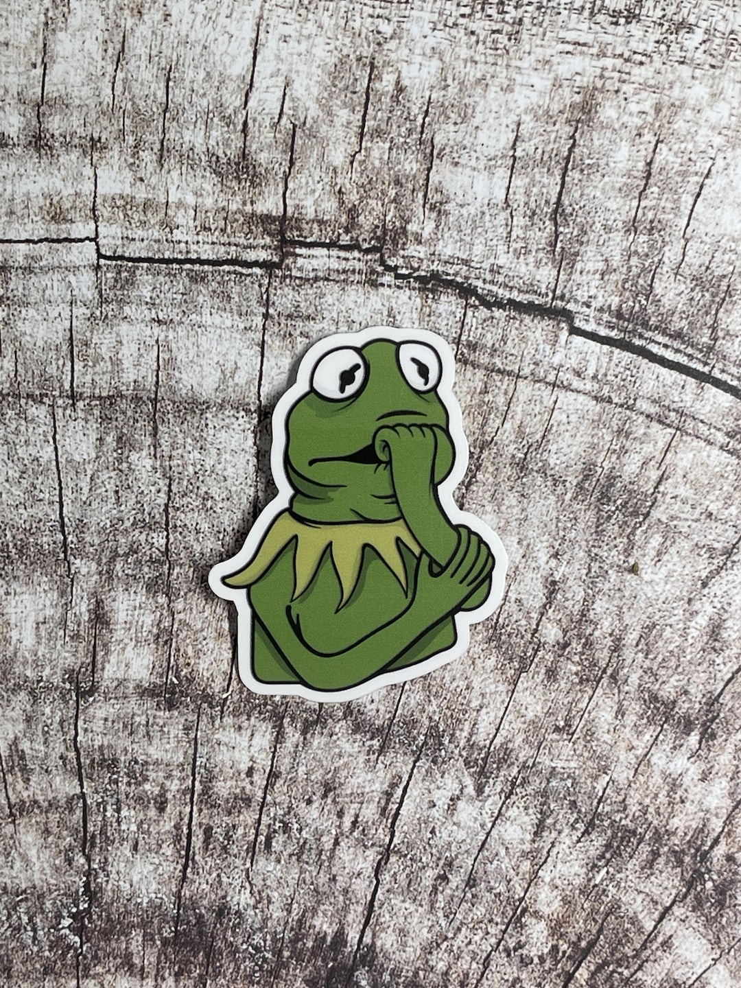 Kermit the Frog Vinyl Sticker Drink Bottle Sticker Laptop - Etsy