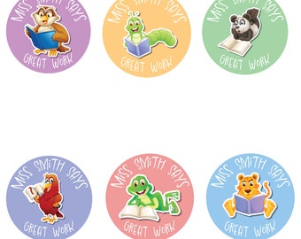 Personalized Teacher Merit Stickers - Motivate & Reward Students! Custom Designs for Classroom Encouragement. Order Now!