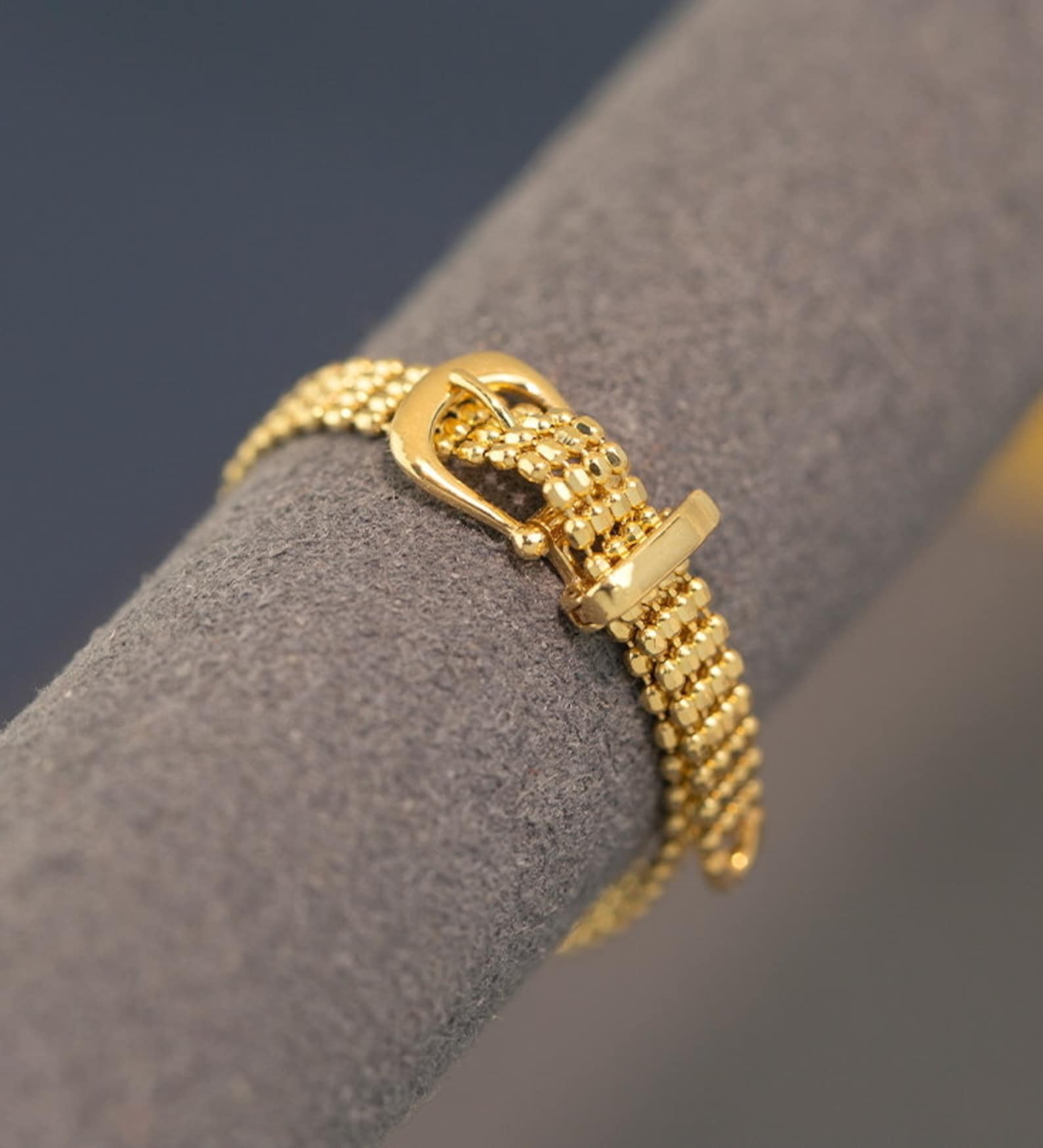 18K Gold Ring, Gold Ring, Real Gold Ring, Gold Chain Ring, Minimalist Ring Gold, Stacking Rings