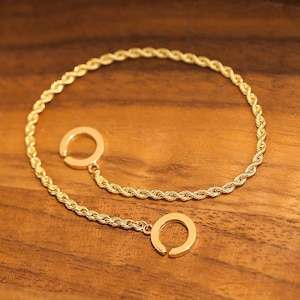 18K Gold Braided Bracelet: Dainty Minimalist Stacking Jewelry