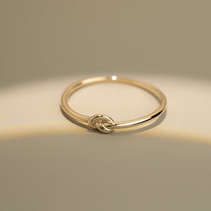 14K Gold Ring, Gold Knot Ring, Dainty Knot Ring, Real Gold Ring, Minimalist Ring Gold, Dainty Ring Gold, Love Knot Ring, Friendship Ring