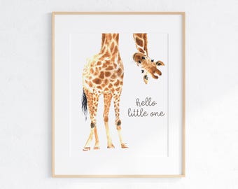 Giraffe Nursery Print, Baby Wall Decor (Digital Download)