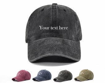 Chapeau personnalisé - Chapeau brodé personnalisé - Casquette pour papa personnalisée - Concevez votre propre chapeau - Chapeau personnalisé