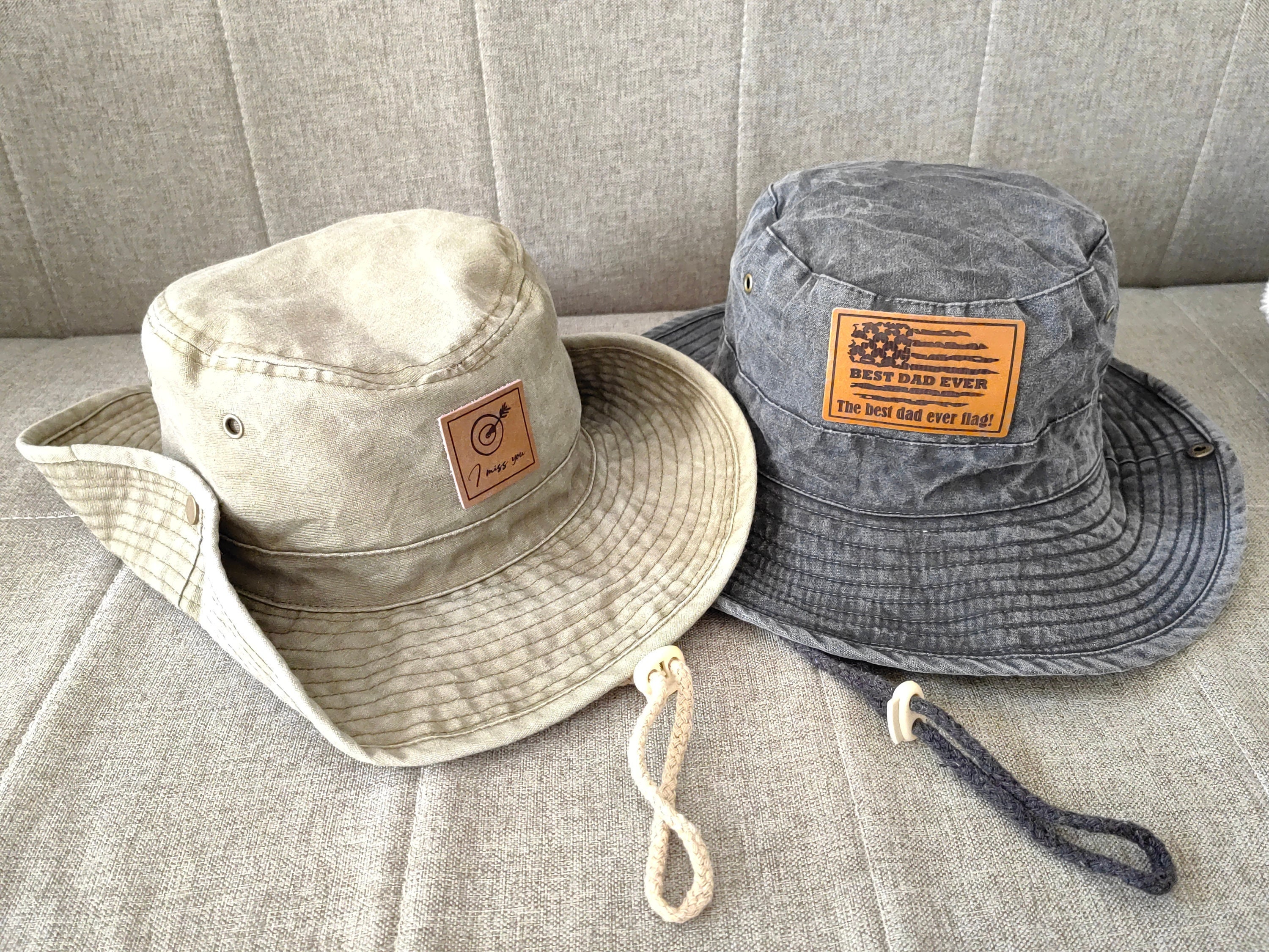 Custom Bucket Hat with String, Outdoor Vintage Patch Bucket Hat,Cotton Style Bucket Hats, Custom Text/Logo Bucket Hat,Travel Hiking Cap