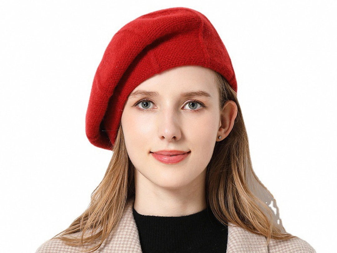 100 Wool Beret, French Wool Beret, Beret With Wool Mark, Thick Wool Beret Hat Various Colours