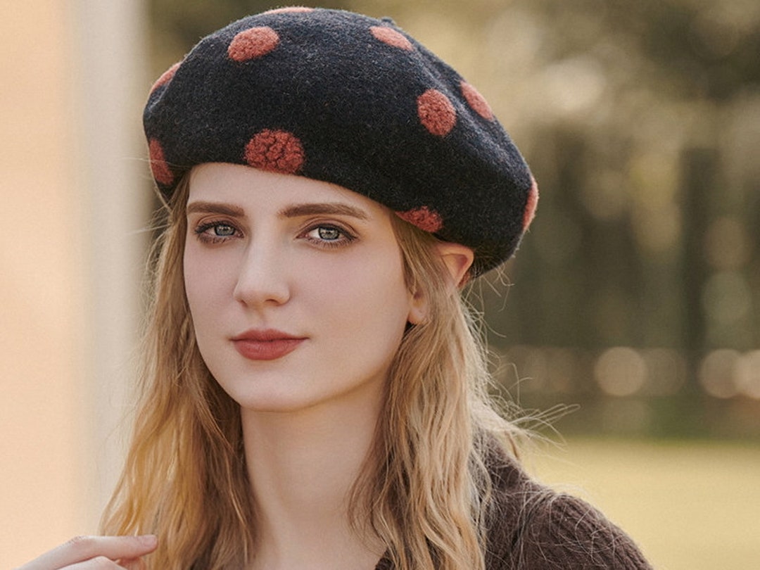 Knit Beret Hat French Beret Grunge Beret 1970s Fashion 1940s Etsy