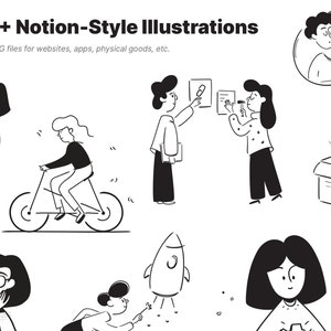 Notioly: una colección de más de 100 ilustraciones y avatares SVG de Notion