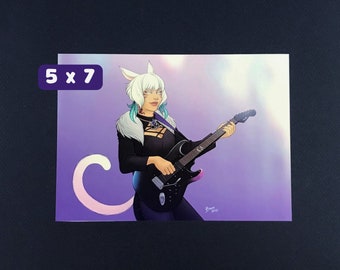 Impresión de guitarra Y'shtola / 5x7 / FFXIV / FF14