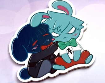 Pegatina de vinilo laminado de 3 pulgadas de Alien Stage IvanTill Bunny