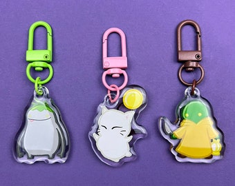 FFXIV Minion Keychain | 1.5&quot; Acrylic Charm | Phone Charm | FF14 | Final Fantasy