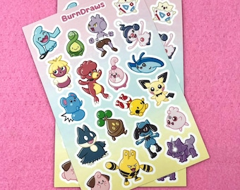 Poke Babymon Sticker Sheet | 4 x 6