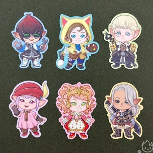 FFXIV Lalafell Stickers | 3&quot; Vinyl Sticker | Final Fantasy XIV