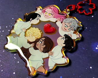 Amuleto de jardín de Anakt de Alien Stage / Amuleto acrílico arcoíris de 3,5 pulgadas / Llavero Alnst