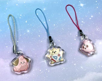 Llavero acrílico de 2,5 cm con diseño de Poke Babymon