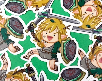 Pegatina de Link de Espada y Espada / Pegatina de 7,6 cm / Zelda / Lágrimas del Reino