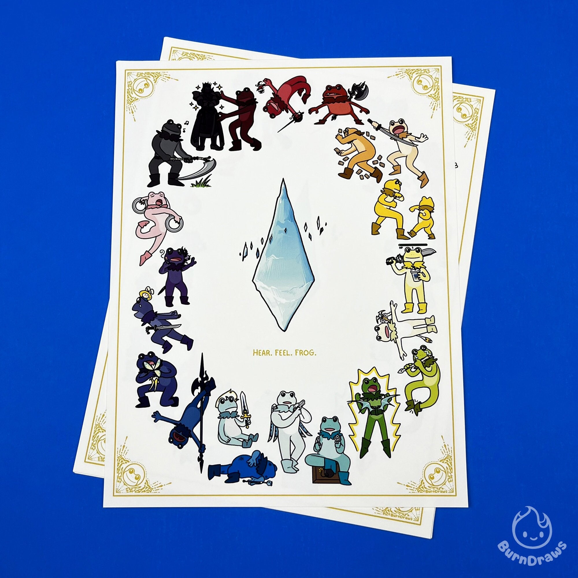 Prog Frog Print | 8.5x11 | FFXIV | FF14 | Hear Feel Frog