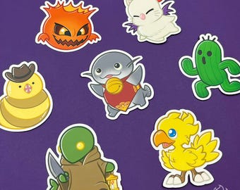 Pegatinas de criaturas de FFXIV / Pegatina laminada mate de 7,6 cm / FF14 / Final Fantasy