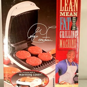 Vintage George Foreman Lean Mean Fat Reducing Grilling Machine – New in Box