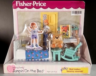 Vintage 1999 Fisher Price jumping on the bed with sound, Dream Doll House