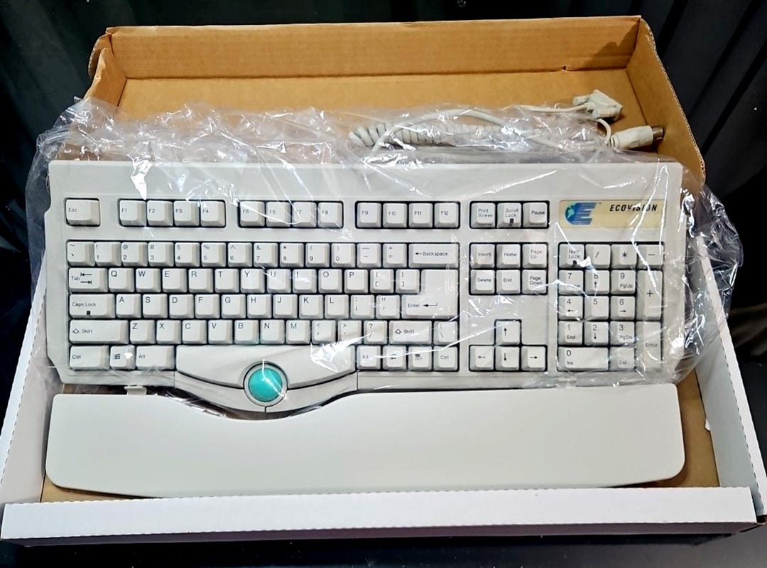 Keyboard 5 PIN Male PS2 Mini RS232 Din 5 Ecovision Mechanical Old ...