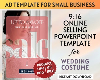 Animated PowerPoint Wedding Template for Online Selling Ad | PowerPoint Template | Online Selling Advertising | Ad Template for Etsy Seller