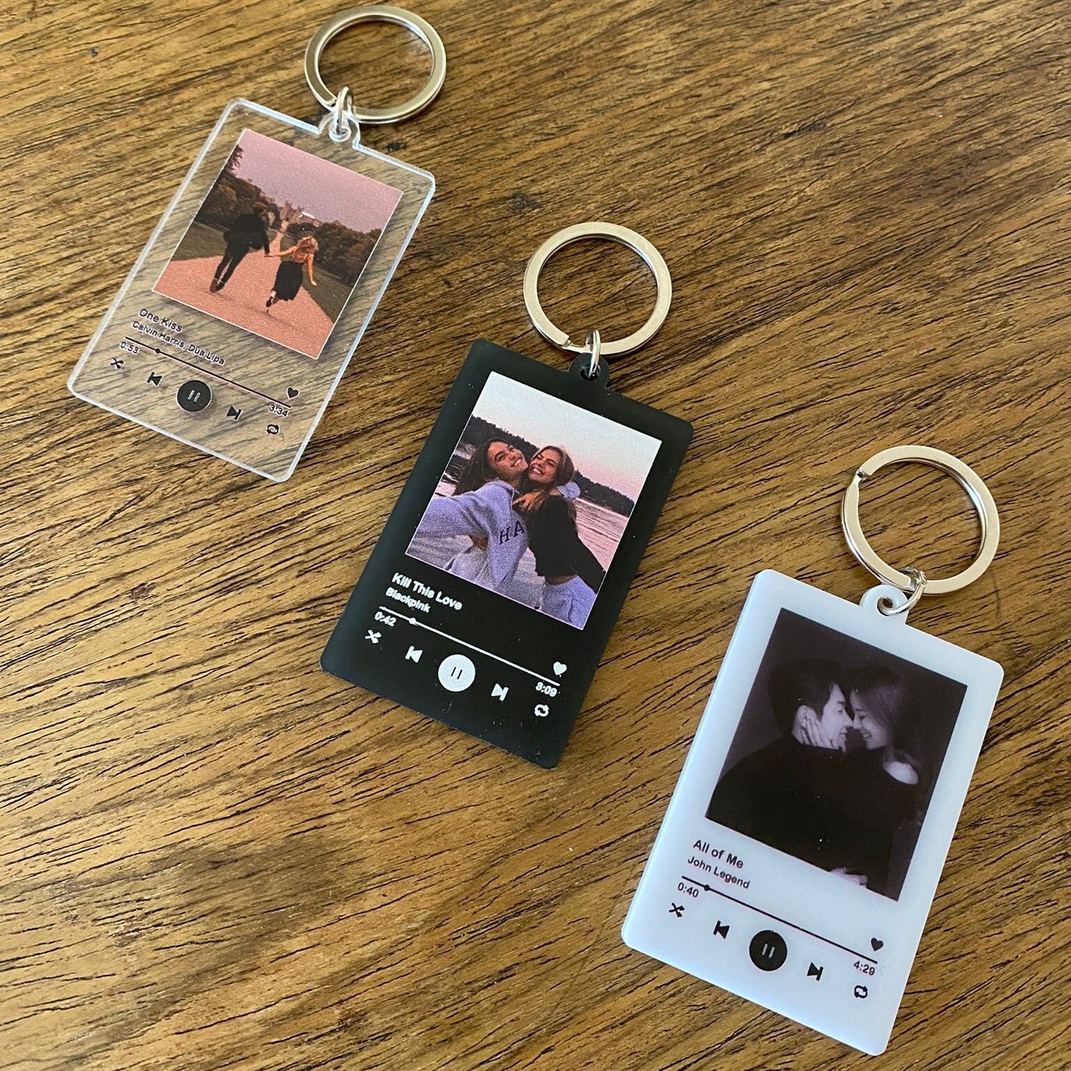 Personalized Song Keychain Album Spotify Keychain Photo Etsy