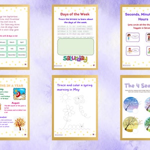 70 Printable Learning Time, Days and Months image 3