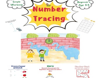 50 Printable - Number Tracing for Ages 3-5