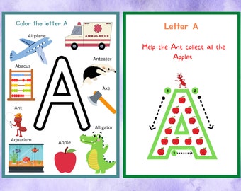 Alphabet Activities - Letter Aa Printable