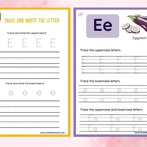 Alphabet Activities Letter Ee Printable - Etsy