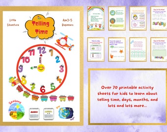 70 Printable - Learning Time, Days and Months
