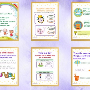 70 Printable Learning Time, Days and Months image 2