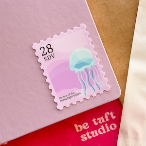 Dance of the Moonlight Jellies | Stardew Valley Stamp Sticker | 2.5&quot; Vinyl Stickers for Laptop, Water bottle, Notebook