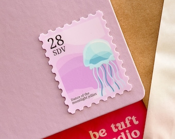 Dance of the Moonlight Jellies | Stardew Valley Stamp Sticker | 2.5" Vinyl Stickers for Laptop, Water bottle, Notebook