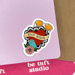 I Heart Nico Robin | OP Sticker | 2.5&quot; Vinyl Stickers for Laptop, Water bottle, Notebook