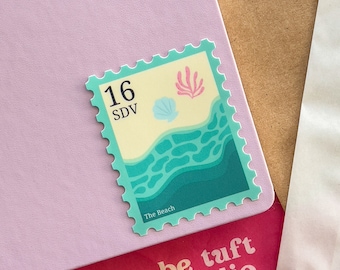 The Beach | Stardew Valley Stamp Sticker | 2.5" Vinyl Stickers for Laptop, Water bottle, Notebook