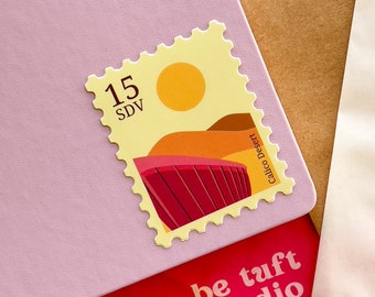 Calico Desert | Stardew Valley Stamp Sticker | 2.5" Vinyl Stickers for Laptop, Water bottle, Notebook