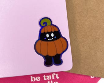 Adesivo Pumpkin Krobus / Stardew Valley / Adesivi in vinile da 2,5" per laptop, bottiglia d'acqua, quaderno