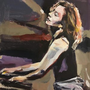 Original Painting of Tori Amos Purples.